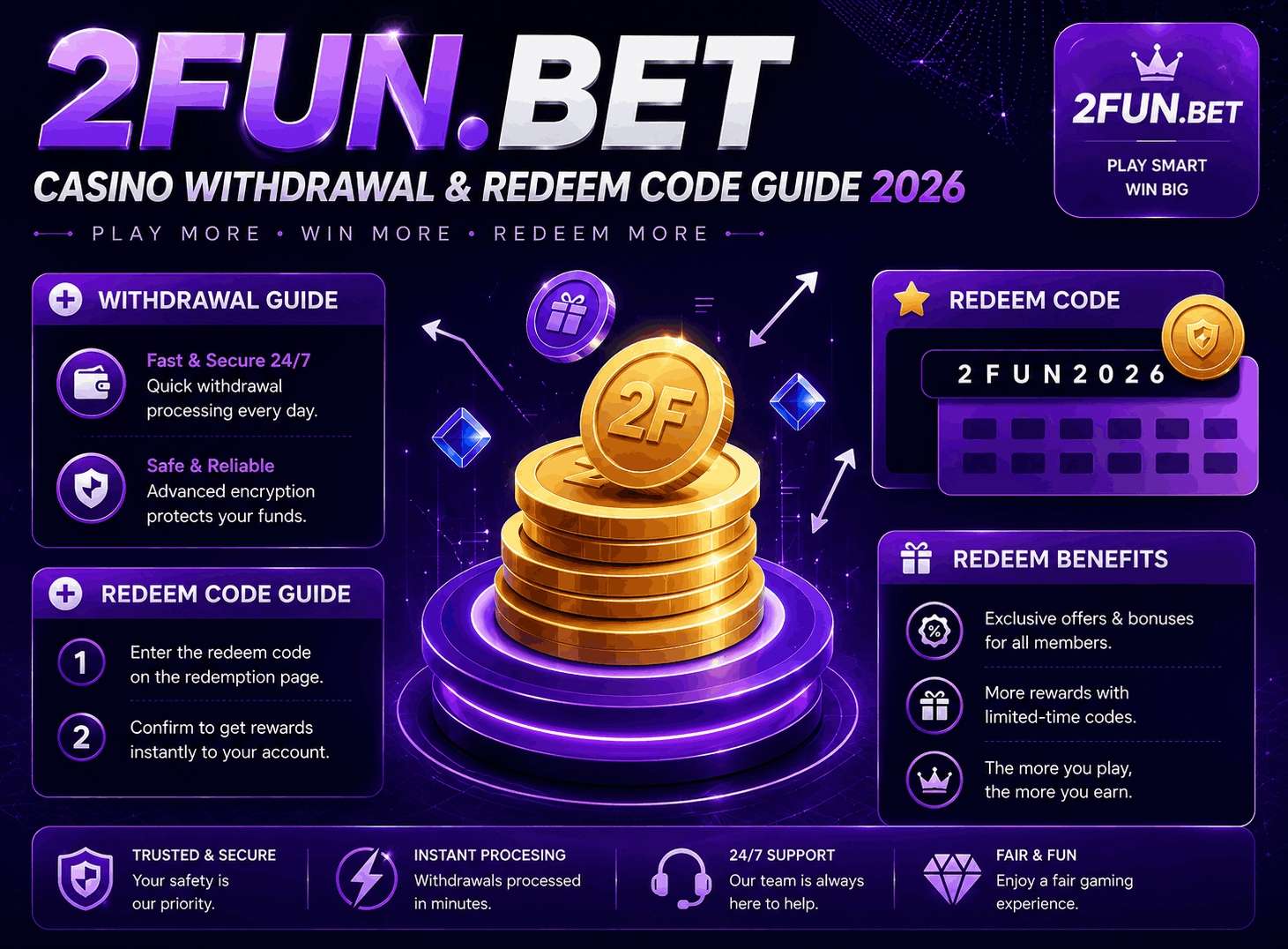 2FUN Withdrawal & Redeem Code Guide 2025 | For Pakistan & Turkey Players