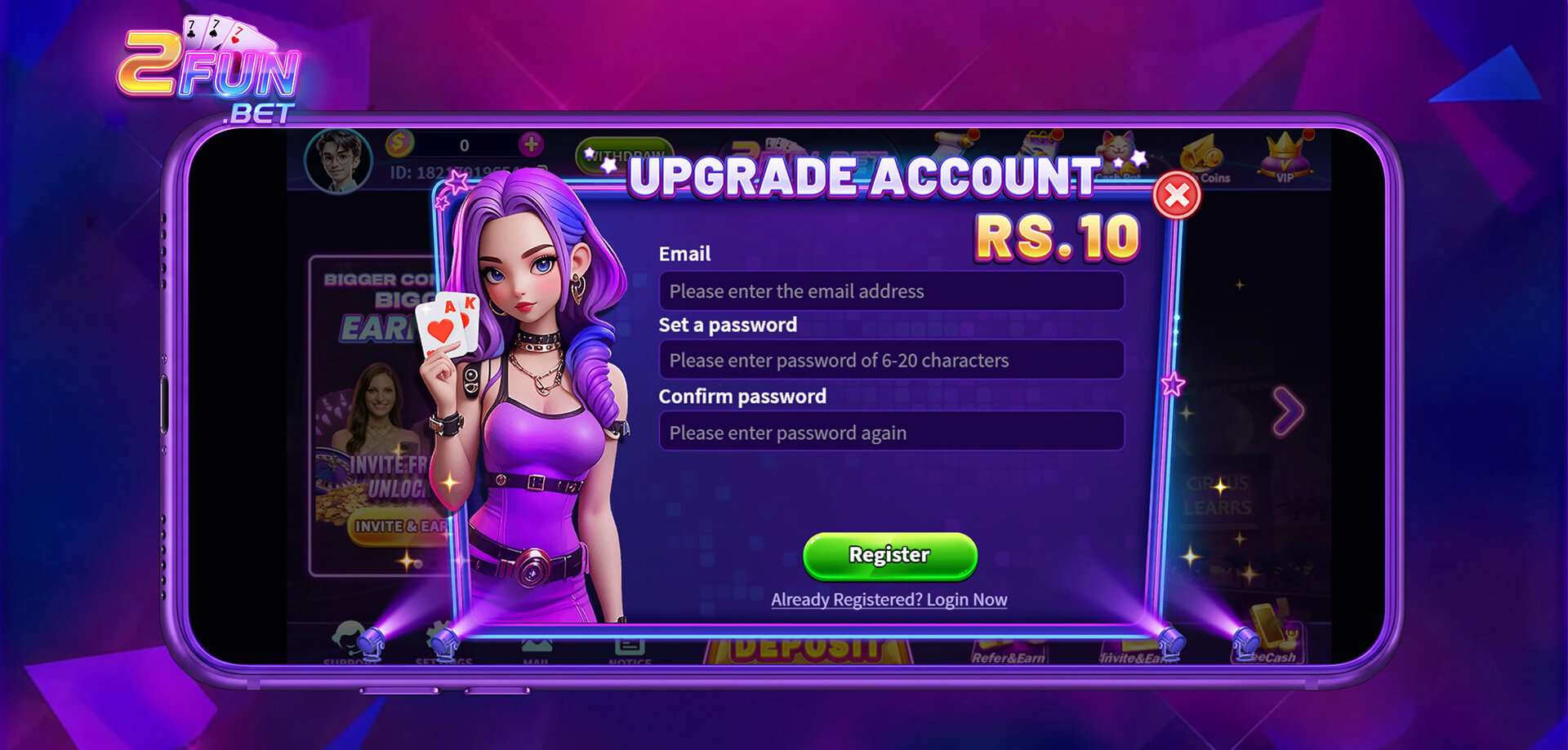 Welcome to 2FUN: Claim Your Free Register Bonus & Play Real Money Games Risk-Free!